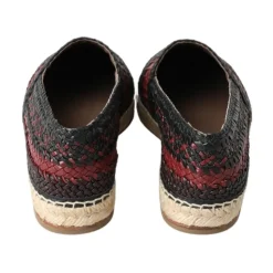 Eleganti Espadrillas in Pelle Intrecciata