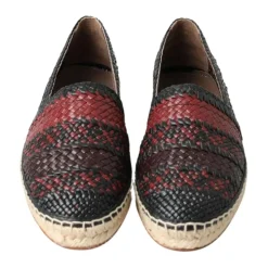 Eleganti Espadrillas in Pelle Intrecciata