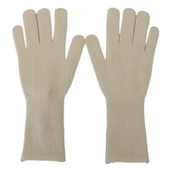 Eleganti guanti in cashmere bianco