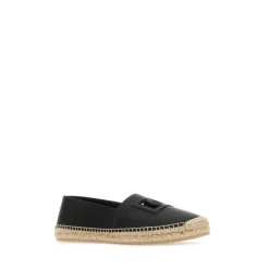 Eleganti espadrillas in pelle nera
