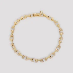 Enamel C Link Necklace