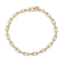 Enamel C Link Necklace