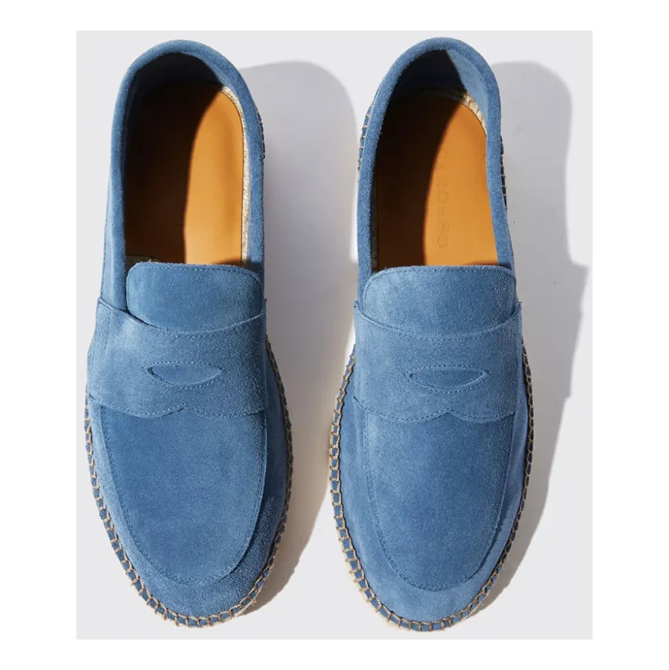 Espadrillas in Camoscio Color Acciaio