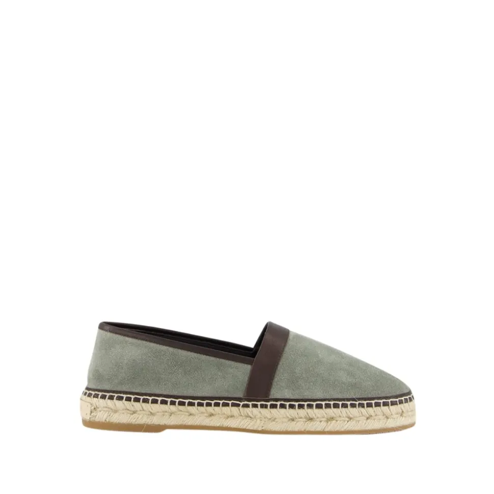 Espadrillas in camoscio di vitello verde