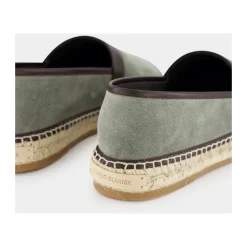 Espadrillas in camoscio di vitello verde
