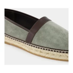 Espadrillas in camoscio di vitello verde