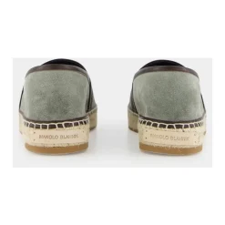 Espadrillas in camoscio di vitello verde