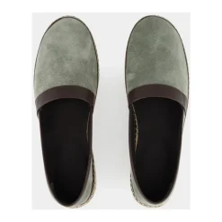 Espadrillas in camoscio di vitello verde