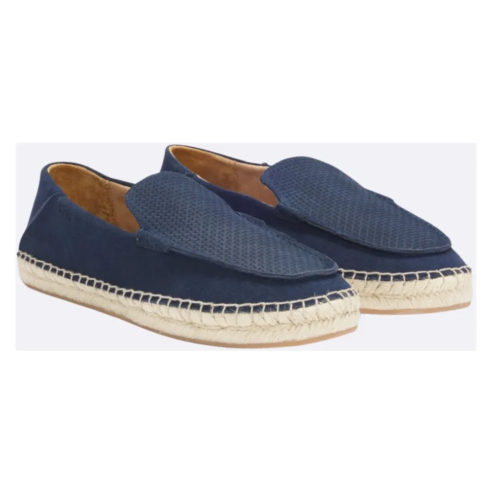 Espadrillas in pelle scamosciata con suola intermedia in juta