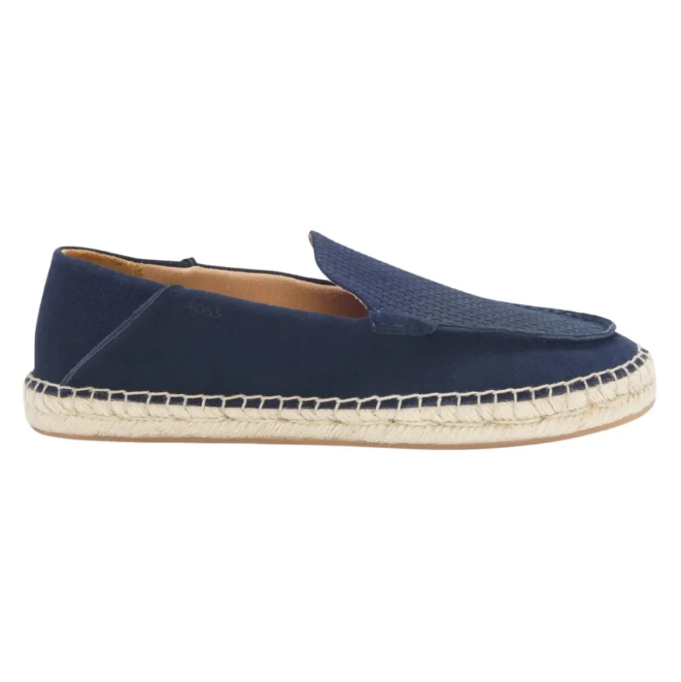 Espadrillas in pelle scamosciata con suola intermedia in juta