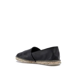 Espadrillas nere con logo Gancini