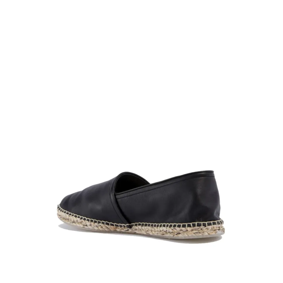 Espadrillas nere con logo Gancini