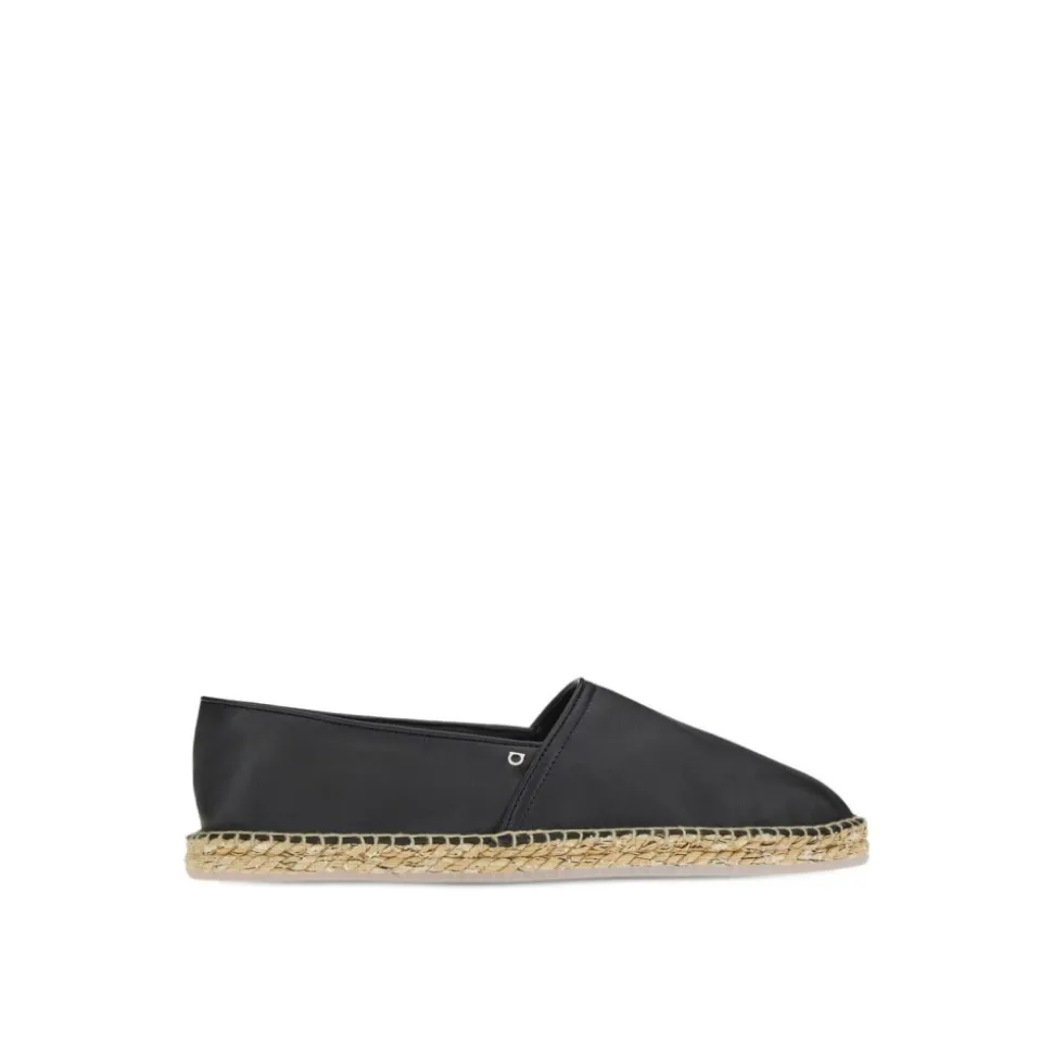 Espadrillas nere con logo Gancini