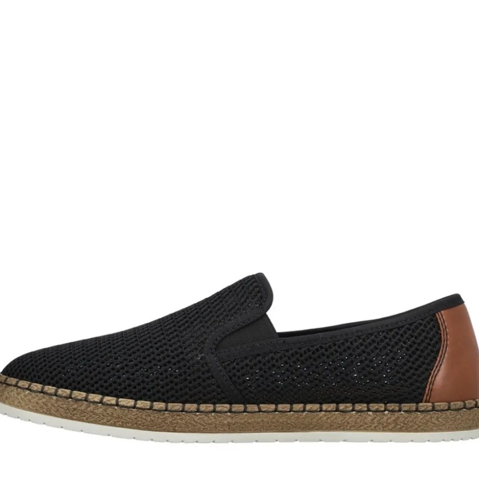 Espadrillas Nere in Tessuto con Lacci