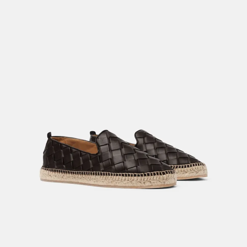Espadrillas Intrecciate Marrone Scuro Martin