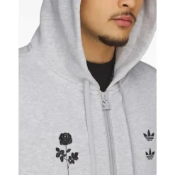 Felpa con cappuccio e zip integrale con logo