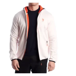 Felpa con cappuccio e zip in pile