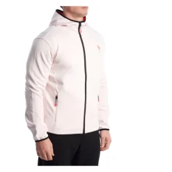 Felpa con cappuccio e zip in pile