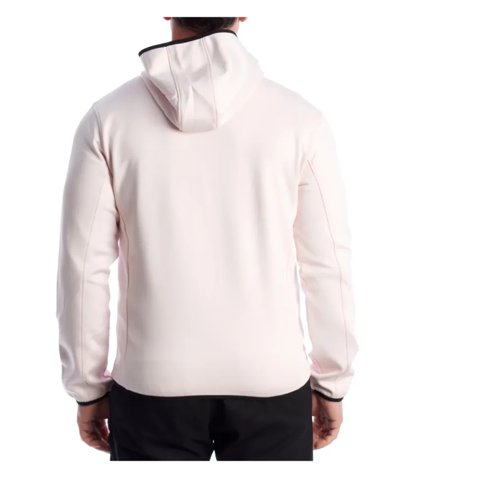 Felpa con cappuccio e zip in pile