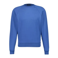 Felpa collo a giro Denim Blu