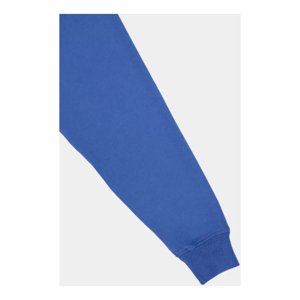 Felpa collo a giro Denim Blu