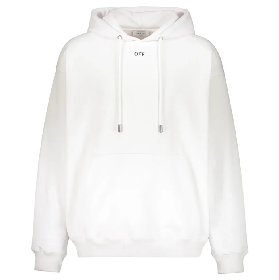 Felpa con cappuccio in bianco confortevole e versatile.