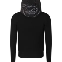 Felpa con cappuccio in lana imbottita con zip