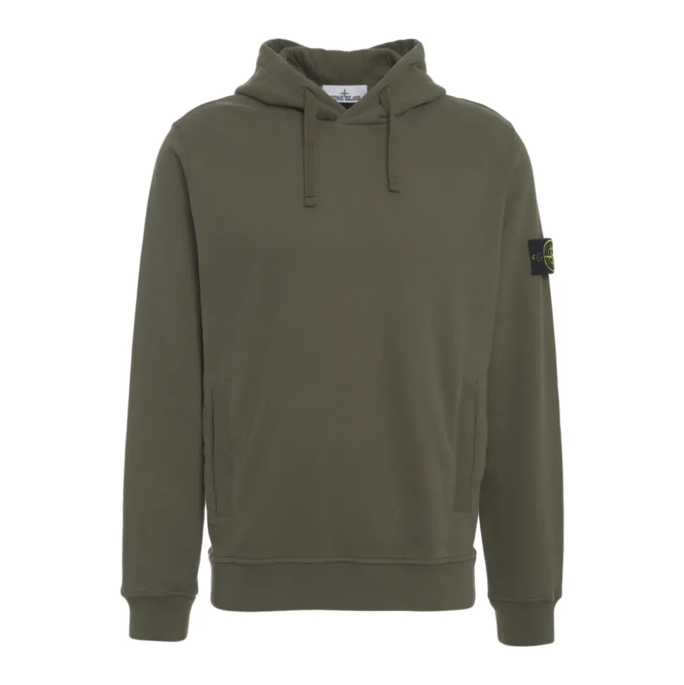 Felpa con Cappuccio Verde AW25