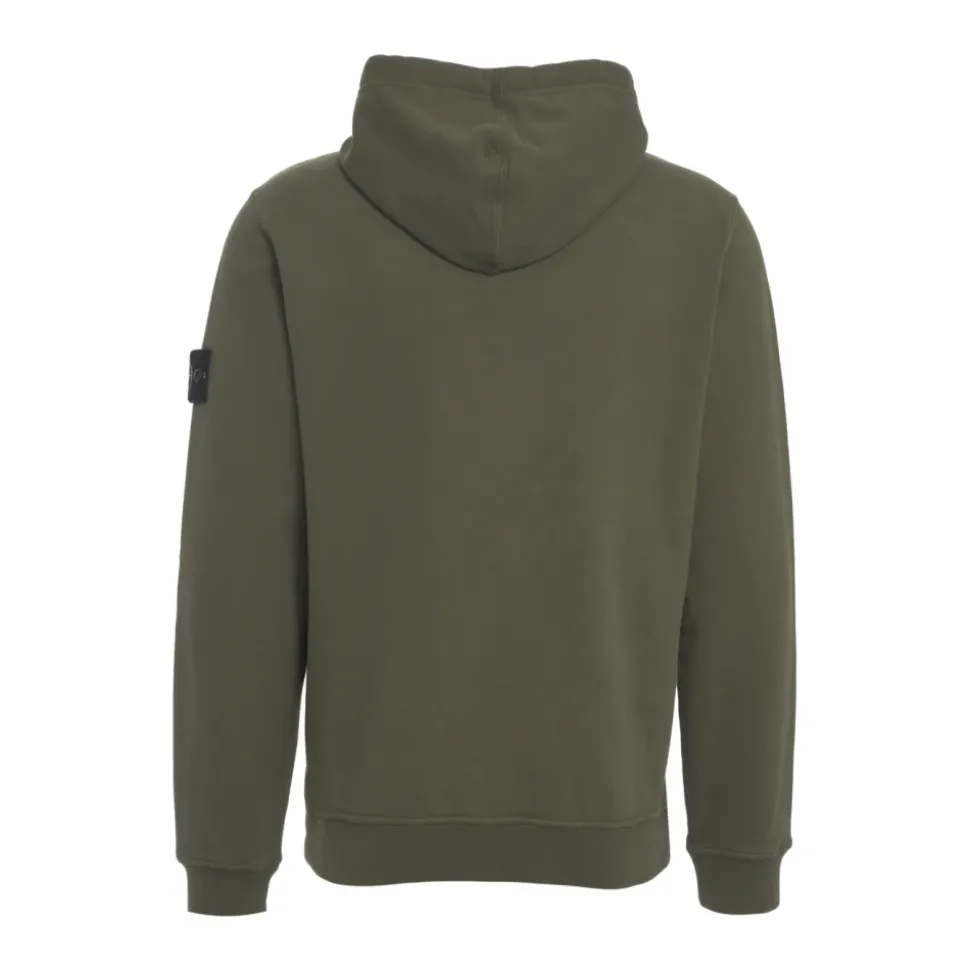 Felpa con Cappuccio Verde AW25
