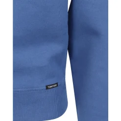 Felpa Girocollo Blu Denim