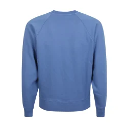 Felpa Girocollo Blu Denim