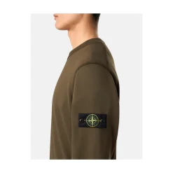 Felpa Girocollo Verde Militare