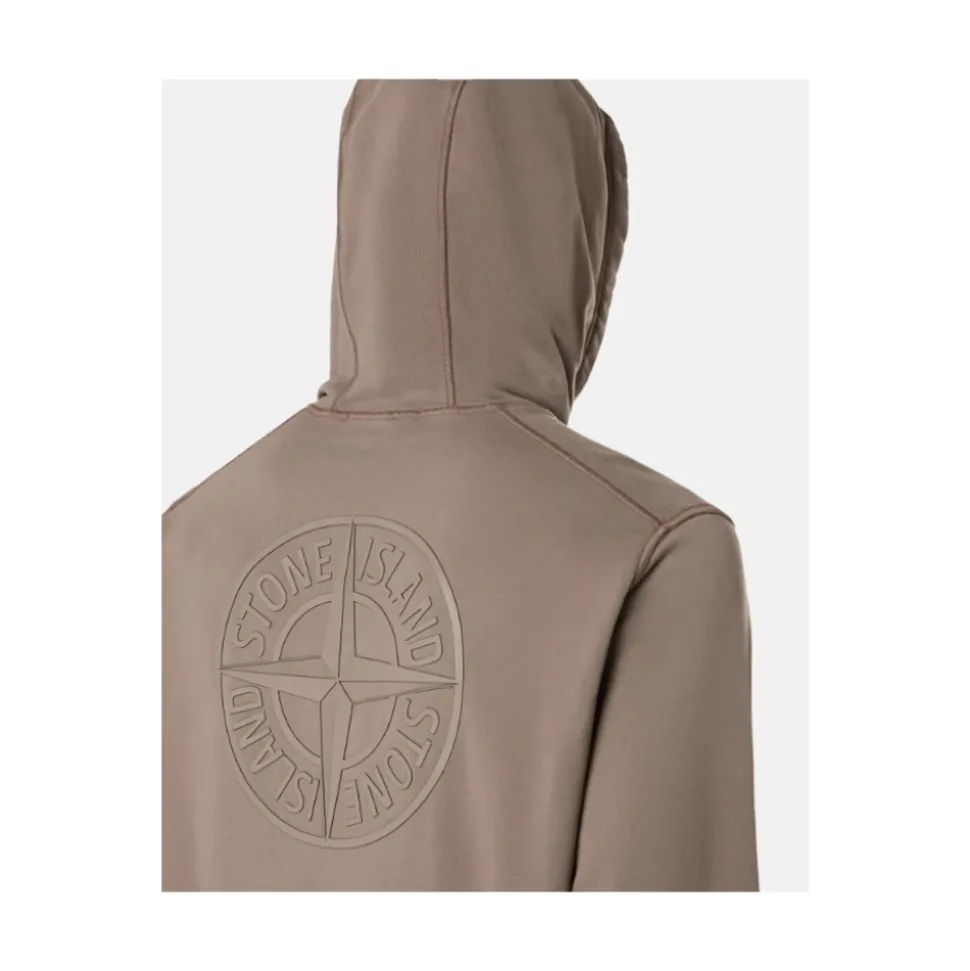 Felpa marrone con stampa logo