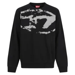 Felpa nera con girocollo AW25 Stile