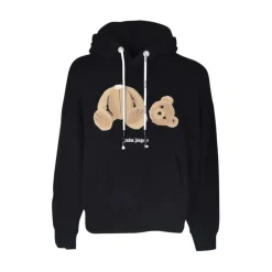 Felpa nera con logo stampato