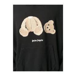 Felpa nera con logo stampato