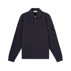 Felpa Polo Blu in Cotone Pesante