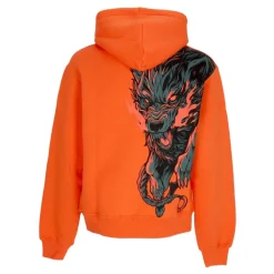 Felpa Rossa Cyber con Tasca Frontale