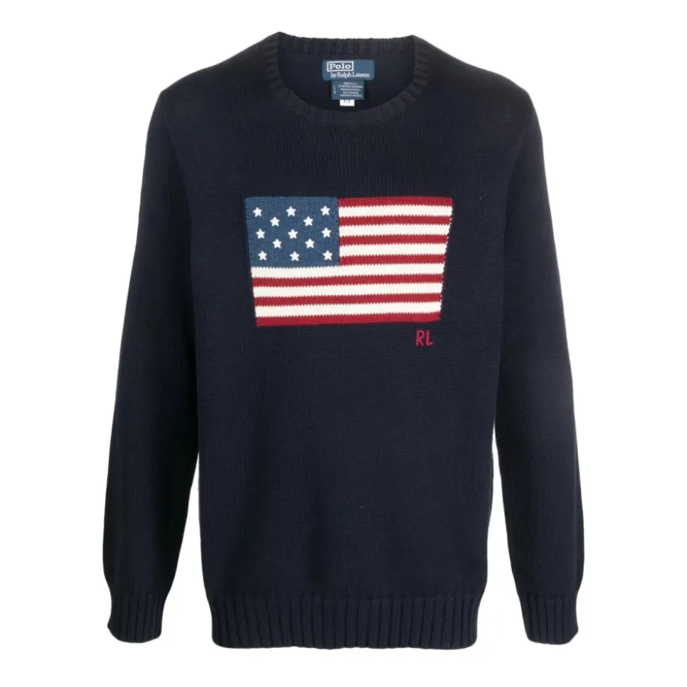 Flag Intarsia Pullover