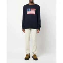 Flag Intarsia Pullover