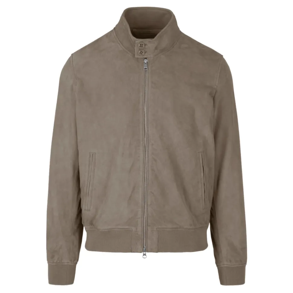 Friz Giubbotto Bomber in Pelle Scamosciata