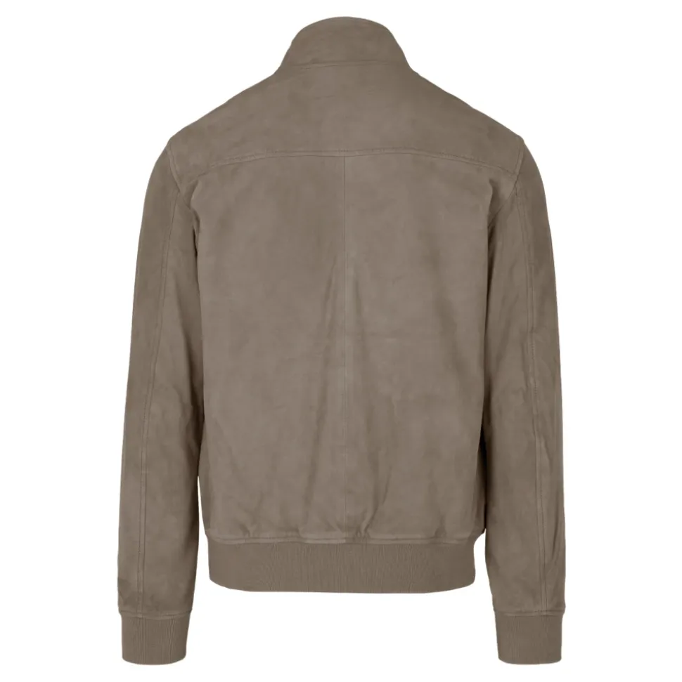 Friz Giubbotto Bomber in Pelle Scamosciata