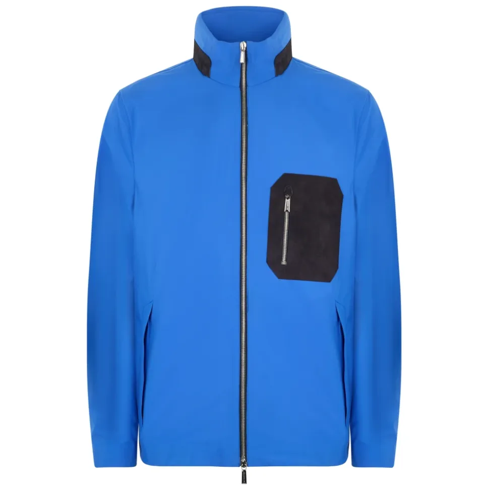 Giacca azzurra, moderna e versatile