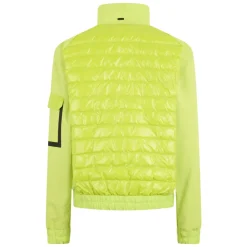 Giacca trapuntata giallo fluo con zip