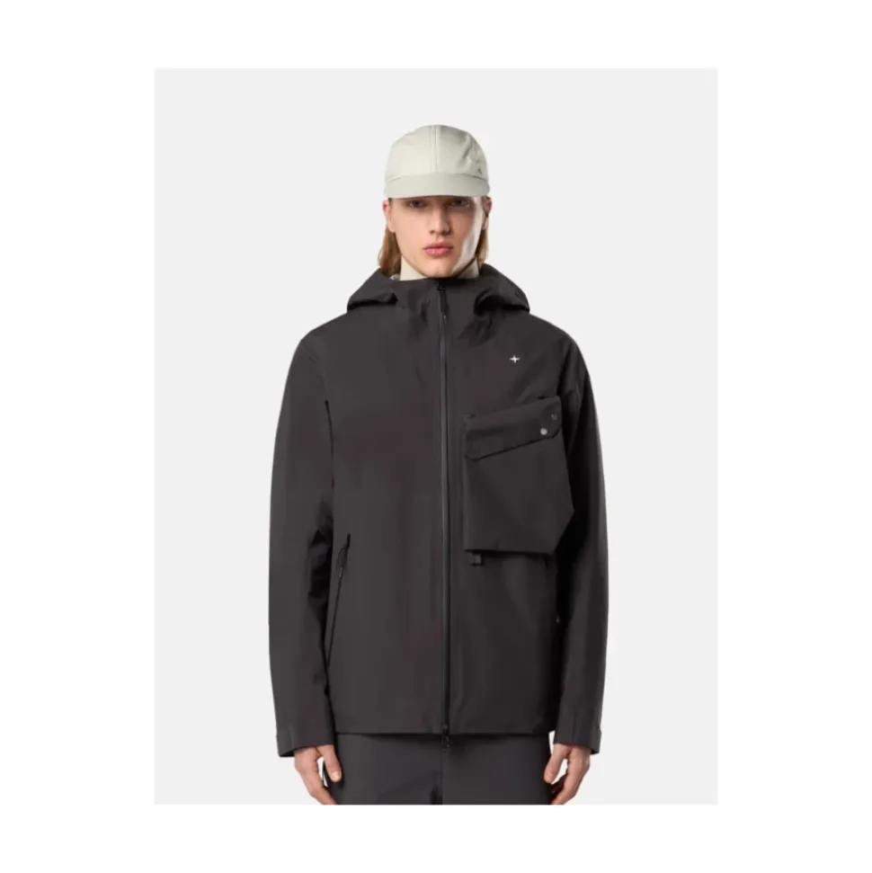 Giacca con cappuccio Gore-Tex Grigio Piombo