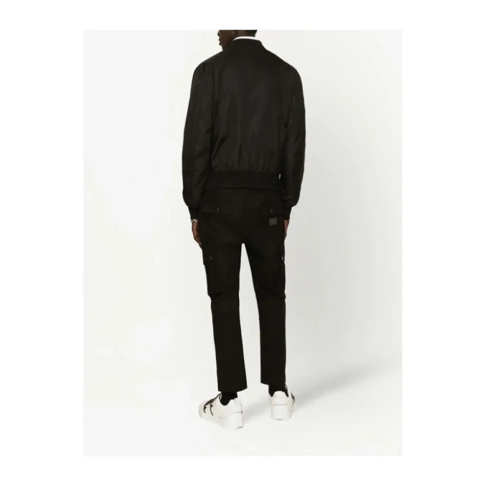 Giacca in nylon con etichetta del marchio