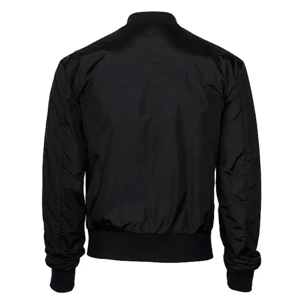 Giacca in nylon con etichetta del marchio