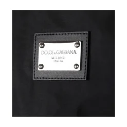 Giacca in nylon con etichetta del marchio