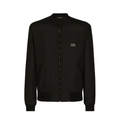Giacca in nylon con etichetta del marchio