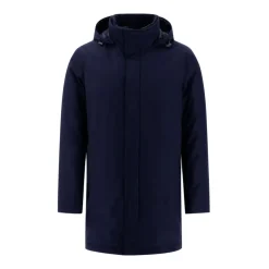 Giacca tecnica in lana con cappuccio staccabile